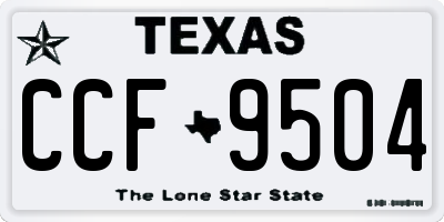 TX license plate CCF9504