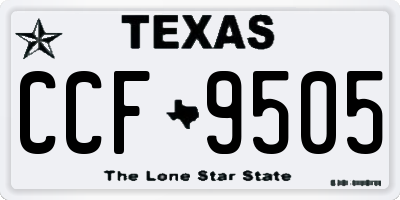 TX license plate CCF9505