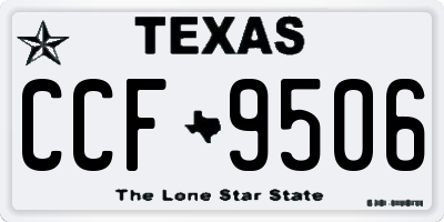 TX license plate CCF9506