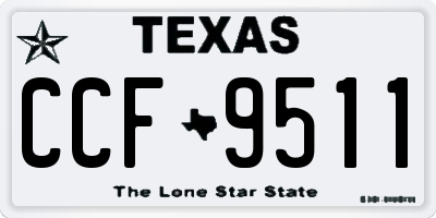 TX license plate CCF9511