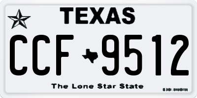 TX license plate CCF9512