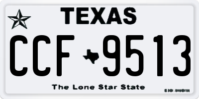 TX license plate CCF9513