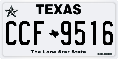 TX license plate CCF9516