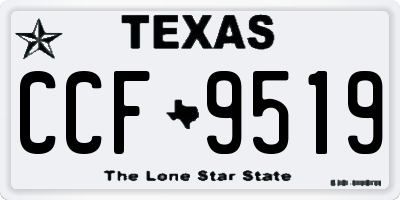 TX license plate CCF9519