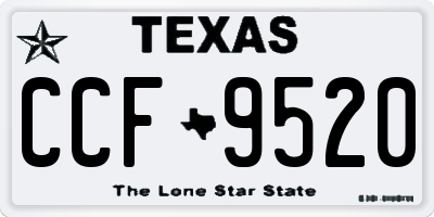 TX license plate CCF9520