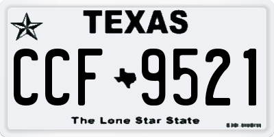 TX license plate CCF9521