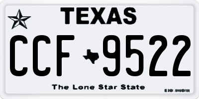 TX license plate CCF9522