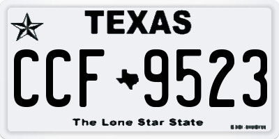 TX license plate CCF9523