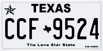 TX license plate CCF9524
