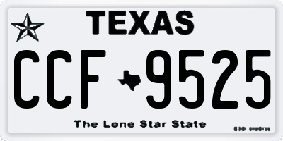 TX license plate CCF9525