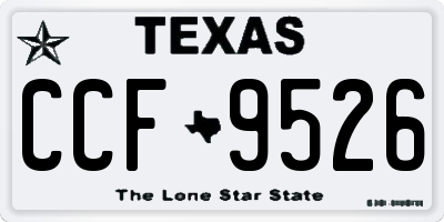 TX license plate CCF9526