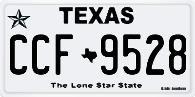 TX license plate CCF9528