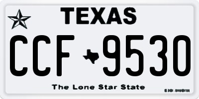 TX license plate CCF9530