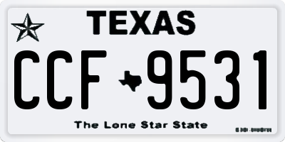 TX license plate CCF9531