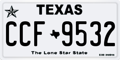 TX license plate CCF9532