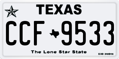TX license plate CCF9533