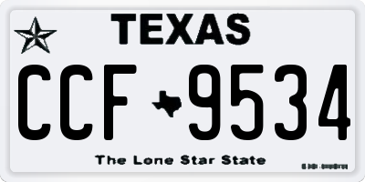 TX license plate CCF9534