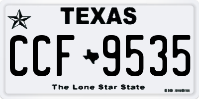 TX license plate CCF9535