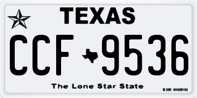 TX license plate CCF9536