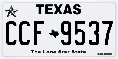 TX license plate CCF9537