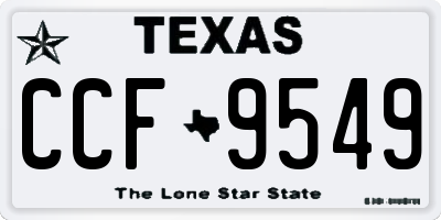 TX license plate CCF9549