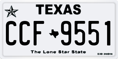 TX license plate CCF9551