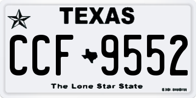 TX license plate CCF9552