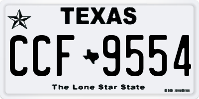 TX license plate CCF9554