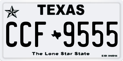 TX license plate CCF9555