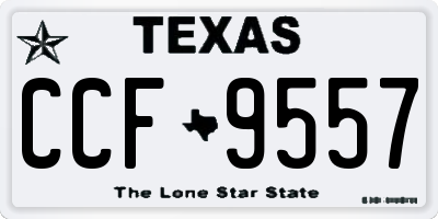 TX license plate CCF9557