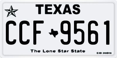 TX license plate CCF9561