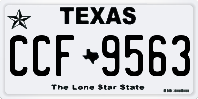 TX license plate CCF9563