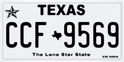 TX license plate CCF9569