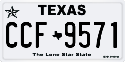 TX license plate CCF9571