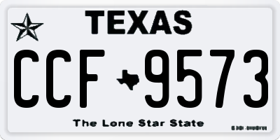 TX license plate CCF9573