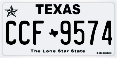 TX license plate CCF9574