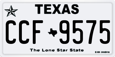 TX license plate CCF9575