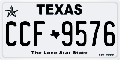 TX license plate CCF9576