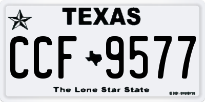 TX license plate CCF9577