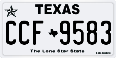TX license plate CCF9583