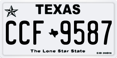 TX license plate CCF9587