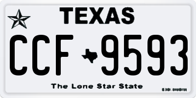 TX license plate CCF9593