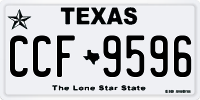 TX license plate CCF9596