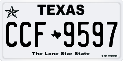 TX license plate CCF9597