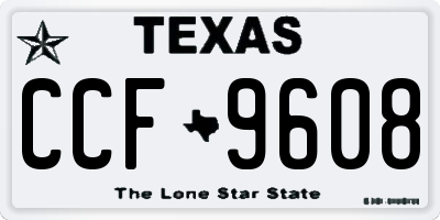 TX license plate CCF9608