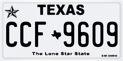 TX license plate CCF9609
