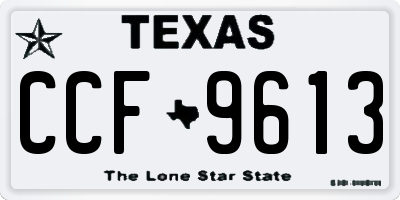 TX license plate CCF9613