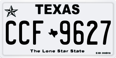TX license plate CCF9627