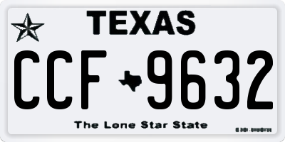 TX license plate CCF9632