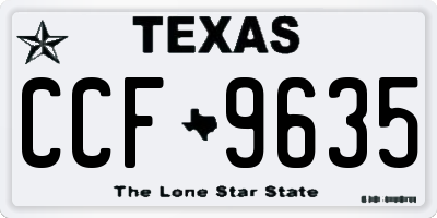 TX license plate CCF9635